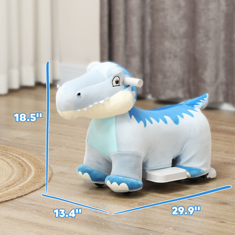 BreeBe 6V Kids Electric Ride on Animal Tyrannosaurus with Music Forward image number 2