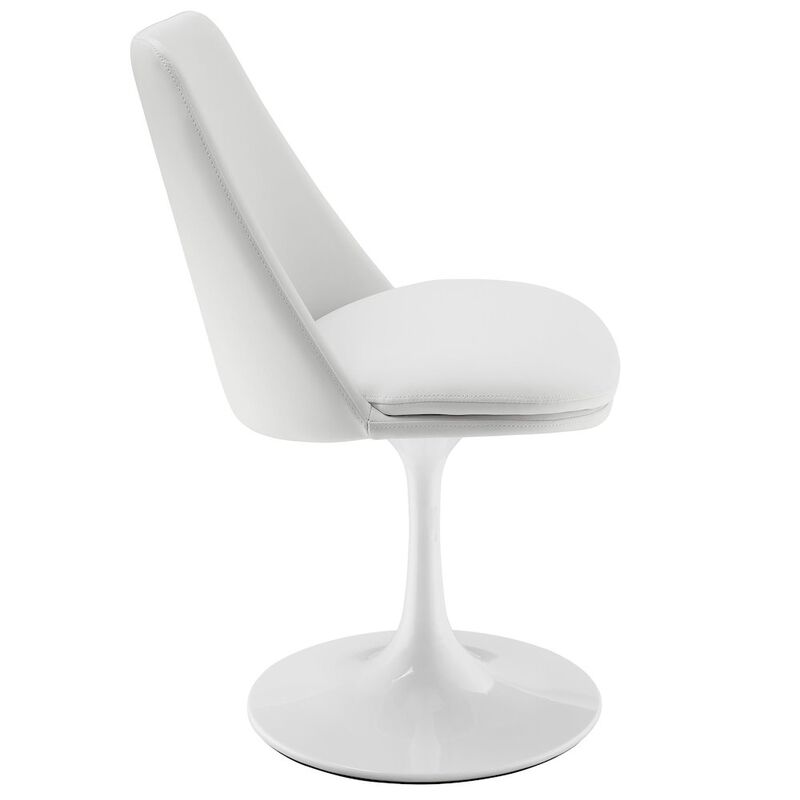 Lippa Swivel Dining Vegan Leather Side Chair image number 3