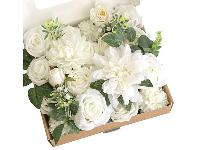 Ivory Artificial Flowers Wedding Centerpiece Decor DIY Bridal image number 0