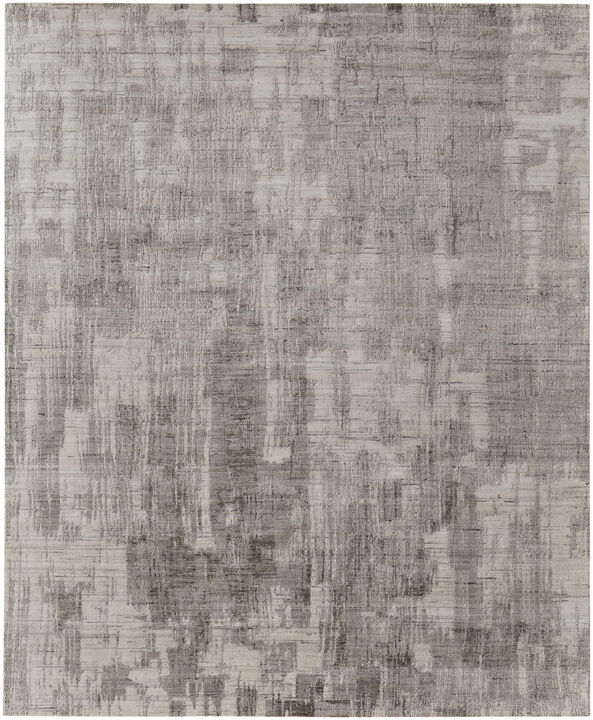 HomeRoots Abstract Hand Woven Worn Faded Area Rug