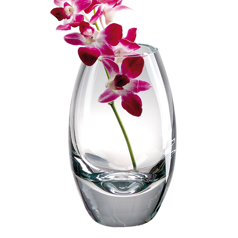 Elegant Lead-Free Crystal Oval Table Vase for Flowers or Home Decor