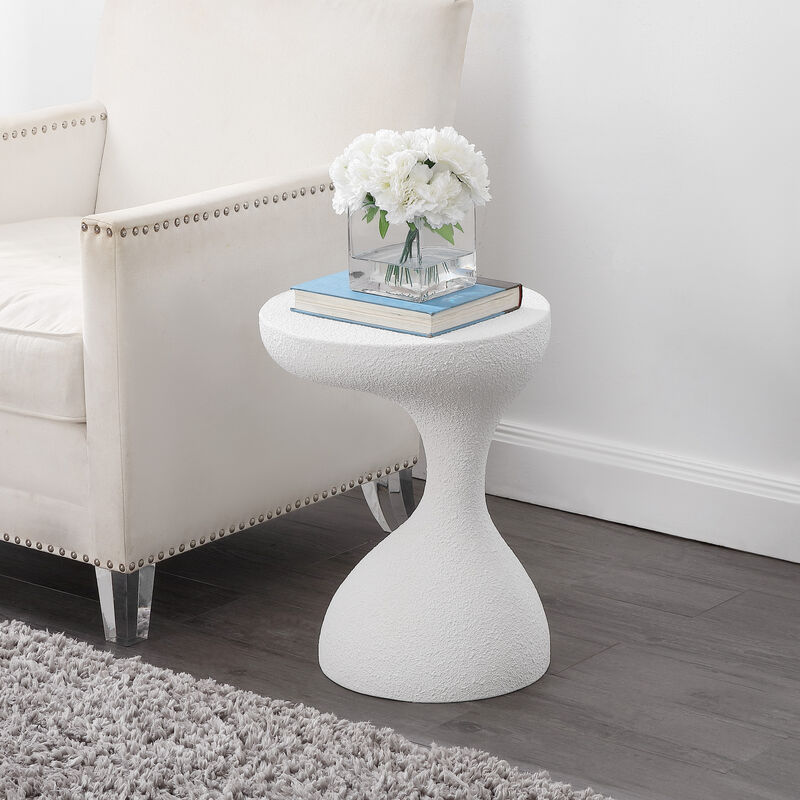 Boracay 19.75" Modern Minimalist Indoor/Outdoor Resin Drink Table