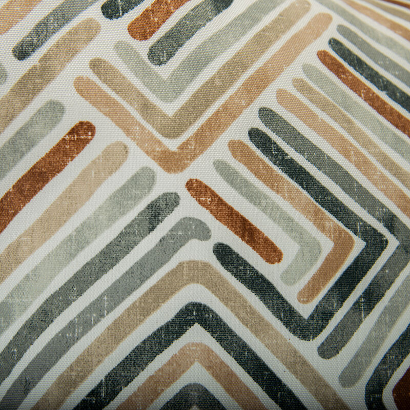 22"x22" Indoor/Outdoor Pillow, Abstract Gray and Brown