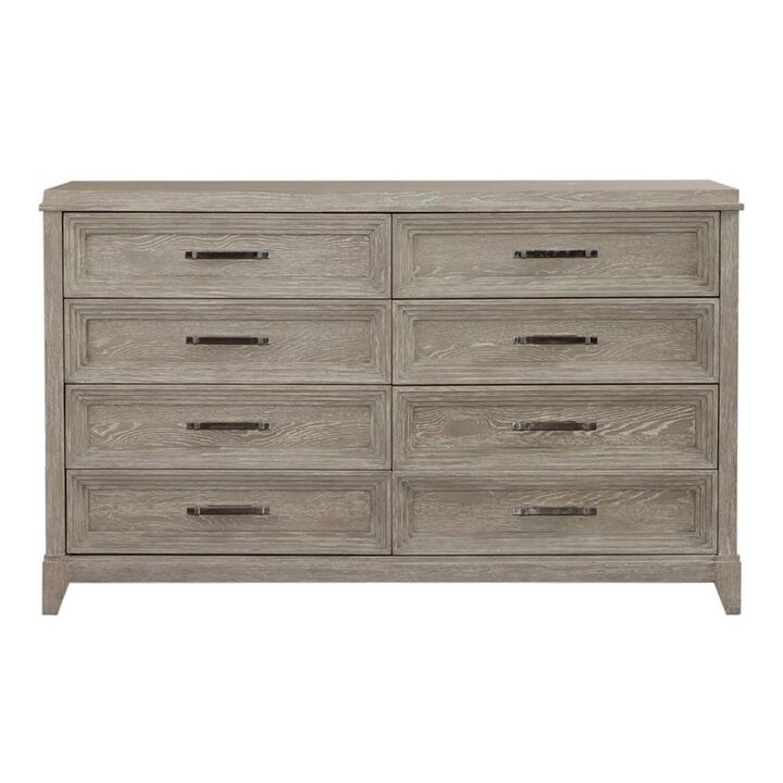 Liberty Furniture Belmar 8 Drawer Dresser in Washed Taupe