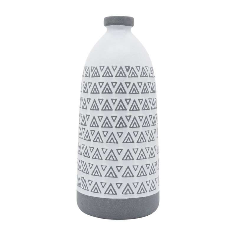Cer, 18"h Aztec Vase, Gray image number 0