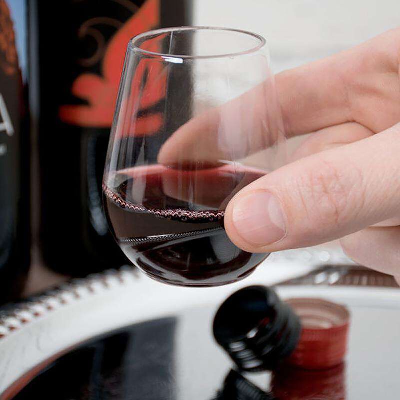 4 oz. Clear Stemless Plastic Mini Goblets (64 Goblets) image number 9