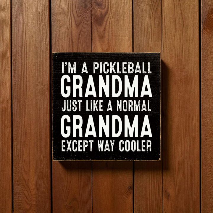 Pickleball Grandma Wooden Sign Funny Pickleball Wall Decor Gift