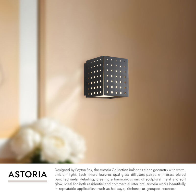 Astoria 5-in Damp-Rated Dimmable LED Wall Sconce image number 6