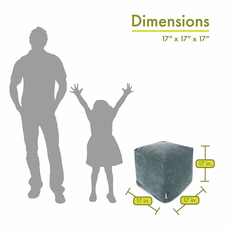 Majestic Home Goods Cube Pouf Villa Azure