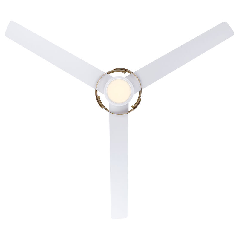 60" Modern White Reversible DC Motor Dimmable LED Large Ceiling Fan with Light and Remote for Bedroom, Living Room or Office image number 6
