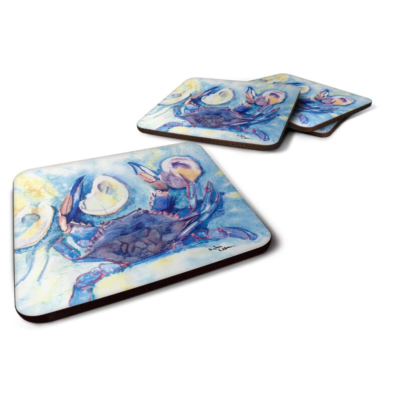 Caroline's Treasures 8042FC Crab Foam Coasters (Set of 4), 3.5 H x 3.5 W, Multicolor image number 0