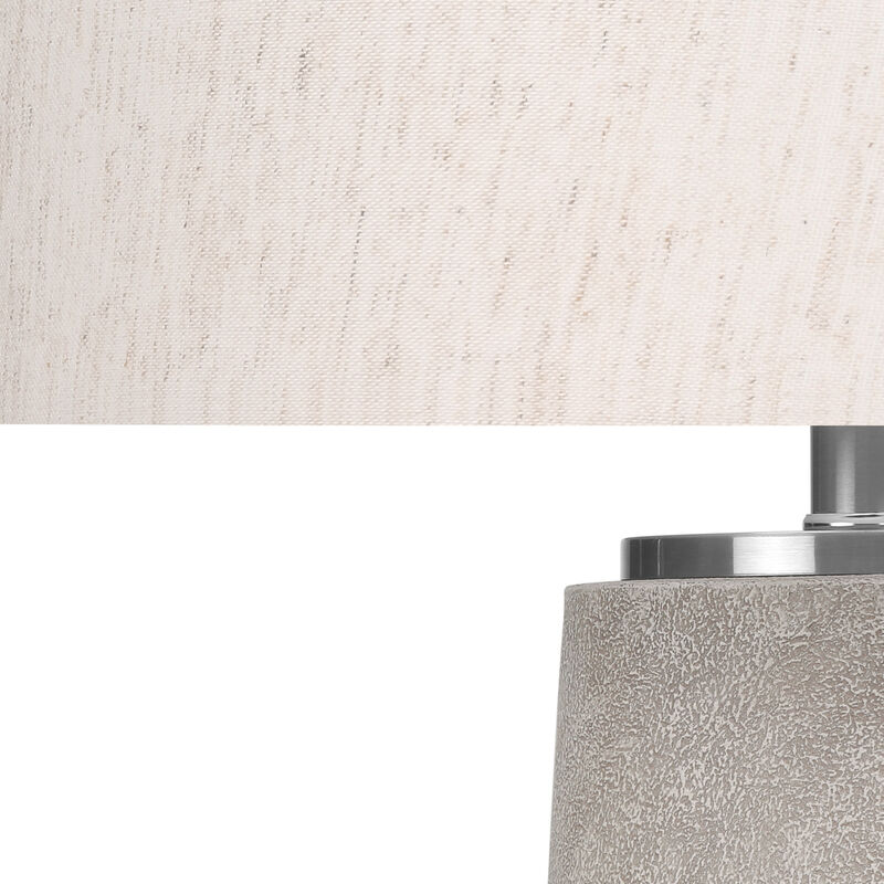 ELEMENT ACE Modern Textured Cylinder Base Table Lamp with Linen Drum Shade, 3-Way Rotary Switch Accent Lighting for Nightstand Living Room Side End Table image number 6