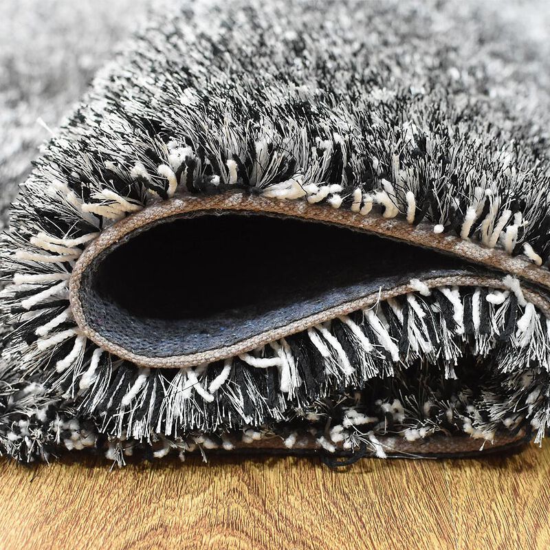 RUGSOTIC CARPETS HAND TUFTED SHAG POLYESTER ECO-FRIENDLY AREA RUGS  - Rectangle, Size, Solid Plain Design, High Pile Thick Handmade Anti Skid Rugs for Living Room, Bed Room K00111 image number 5