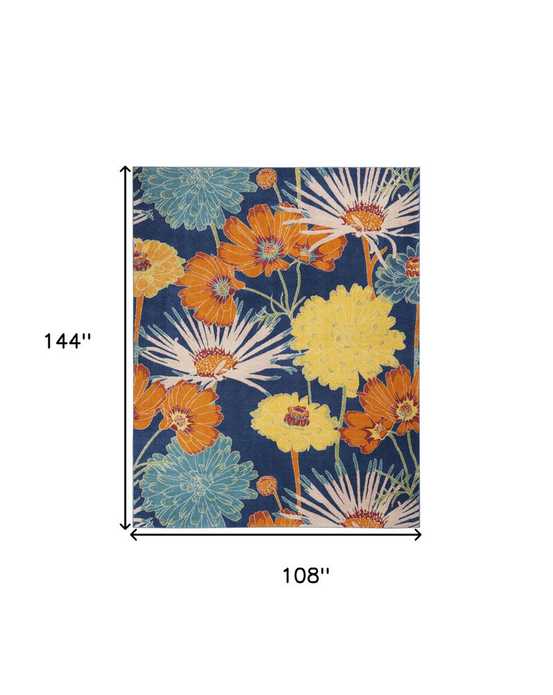HomeRoots Botanical Leaves Power Loom Area Rug image number 2
