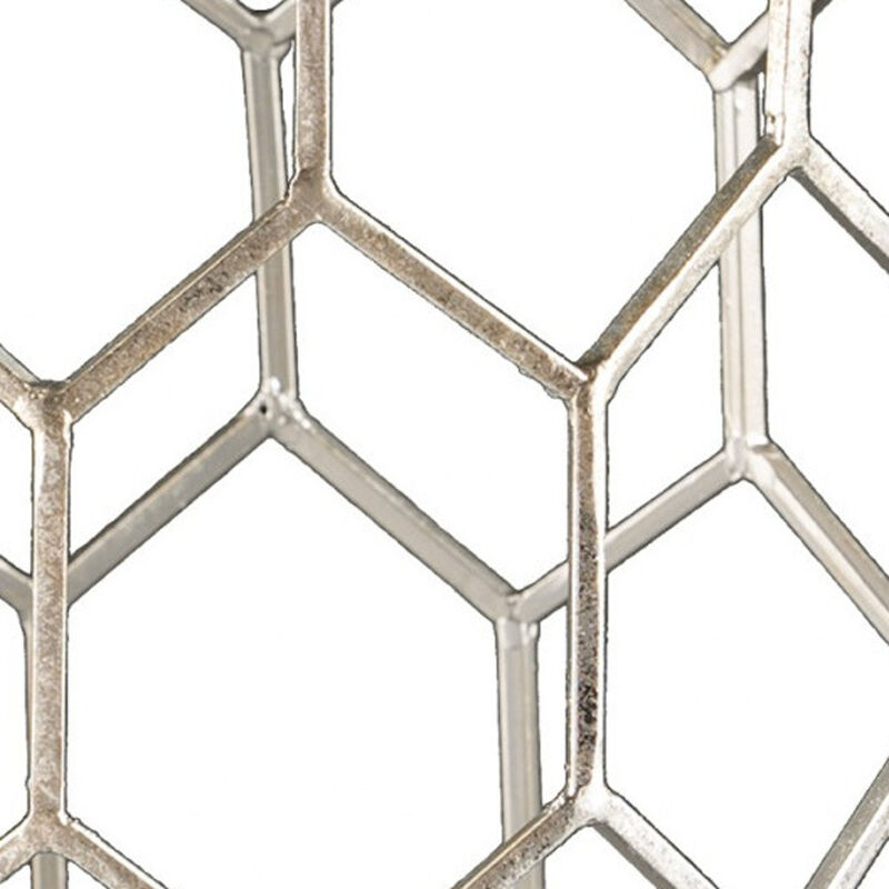 Honeycomb Hexagonal End Table with Sturdy Base, Perfect for Living Room or Bedroom