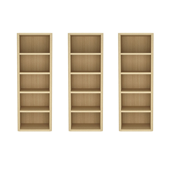 Rivington Neutral Open Bookcase (Set of 3)