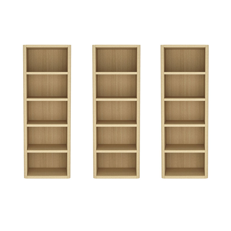 Rivington Neutral Open Bookcase (Set of 3)