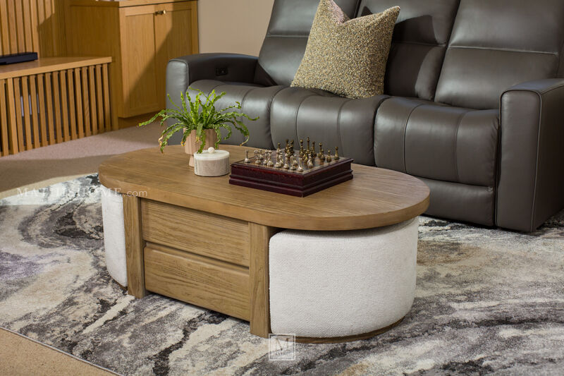 Hayden Cocktail Table with 2 Ottomans image number 2