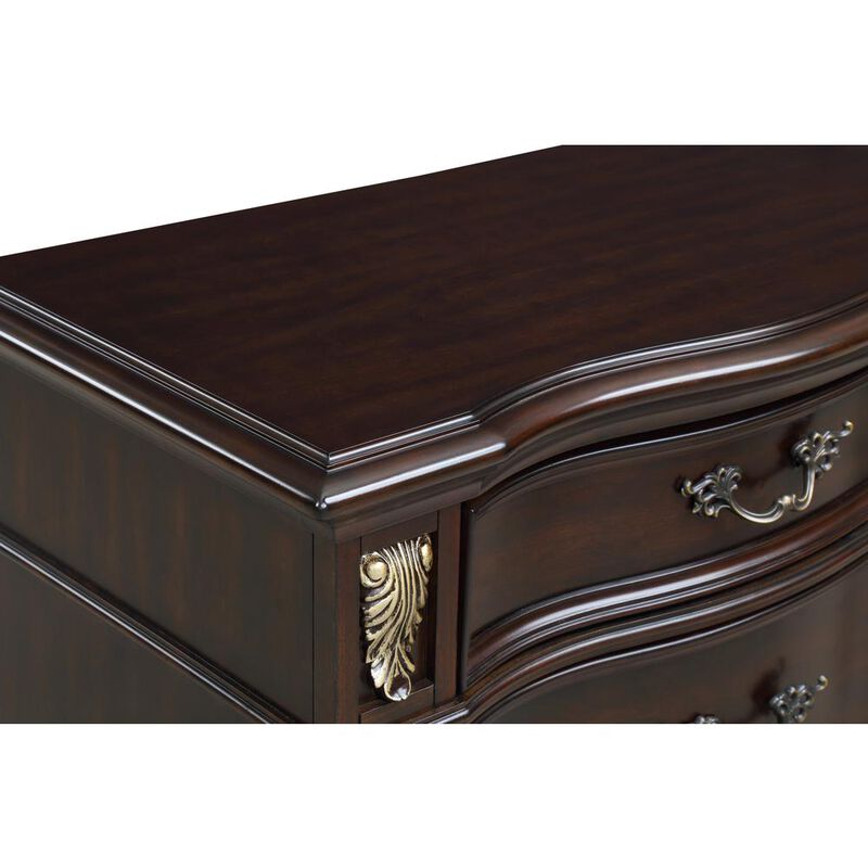New Classic Furniture Furniture Maximus Solid Wood 3-Drawer Nightstand in Madeira
