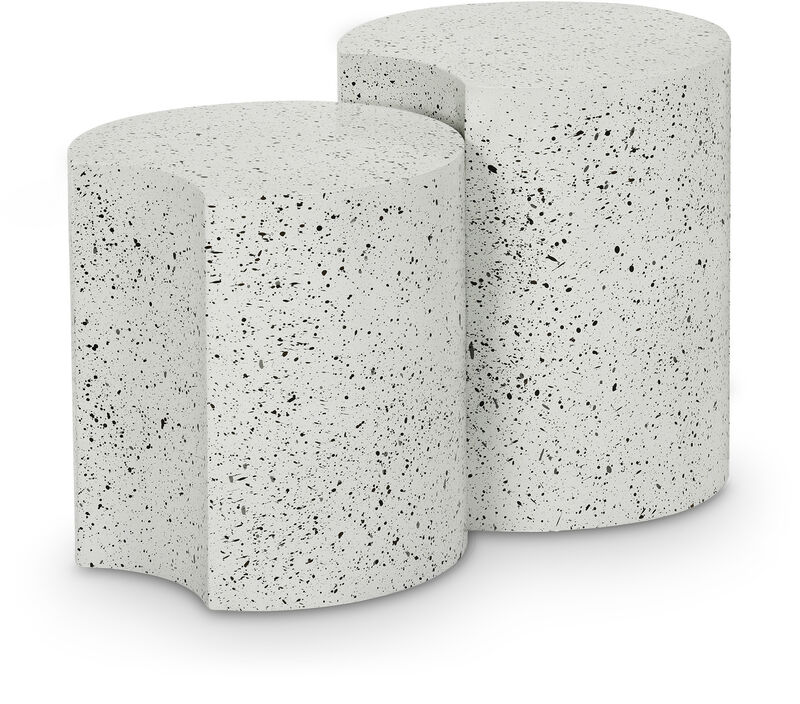 Meridian Furniture Dimple White End Table image number 0