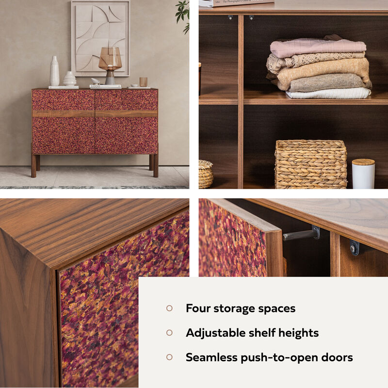 BLOOM Designer Sideboard Featuring Handcrafted Doors