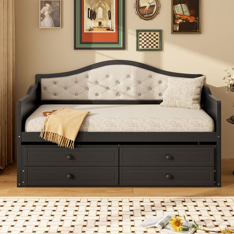 Merax Twin Daybed with Trundle