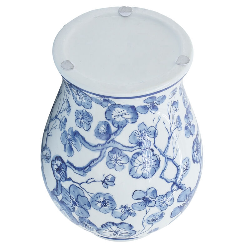 14" Temple Jar W/ Hibiscus image number 5