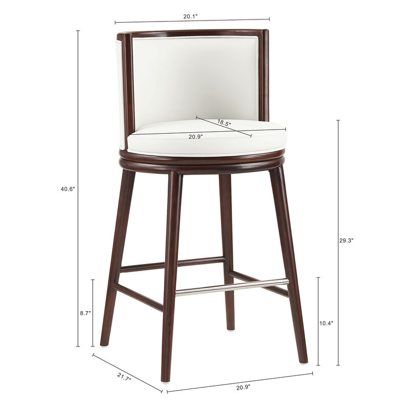 Evalyn White Bar Stools (Set of 2)