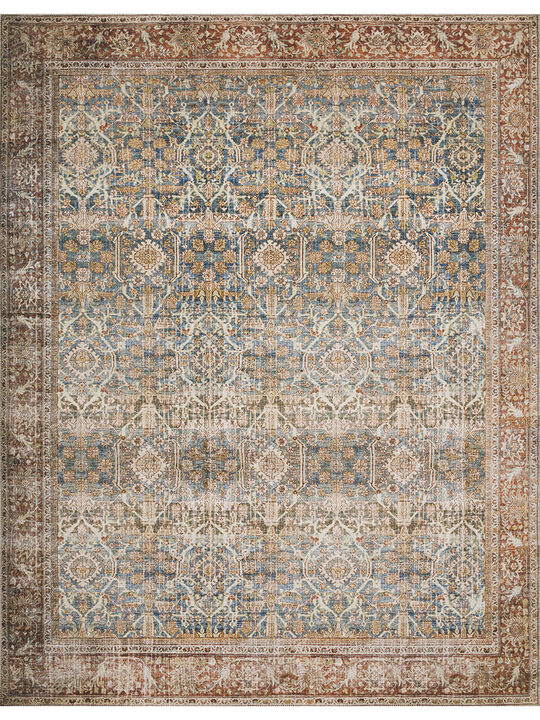 Layla LAY04 Ocean/Rust 3'6" x 5'6" Rug by Loloi II