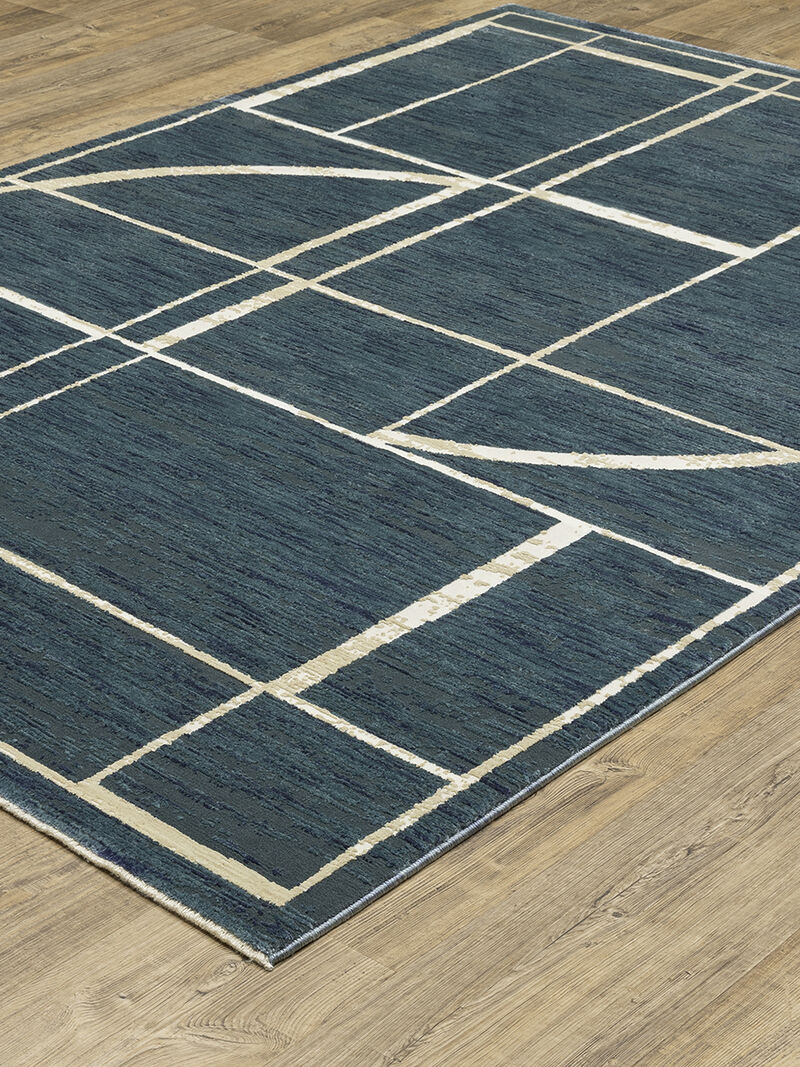 Reed 5'3" x 7'6" Blue Rug image number 1