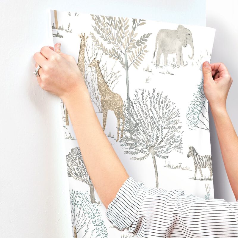 On the Savanna Neutral Wallpaper (Double Roll) image number 7