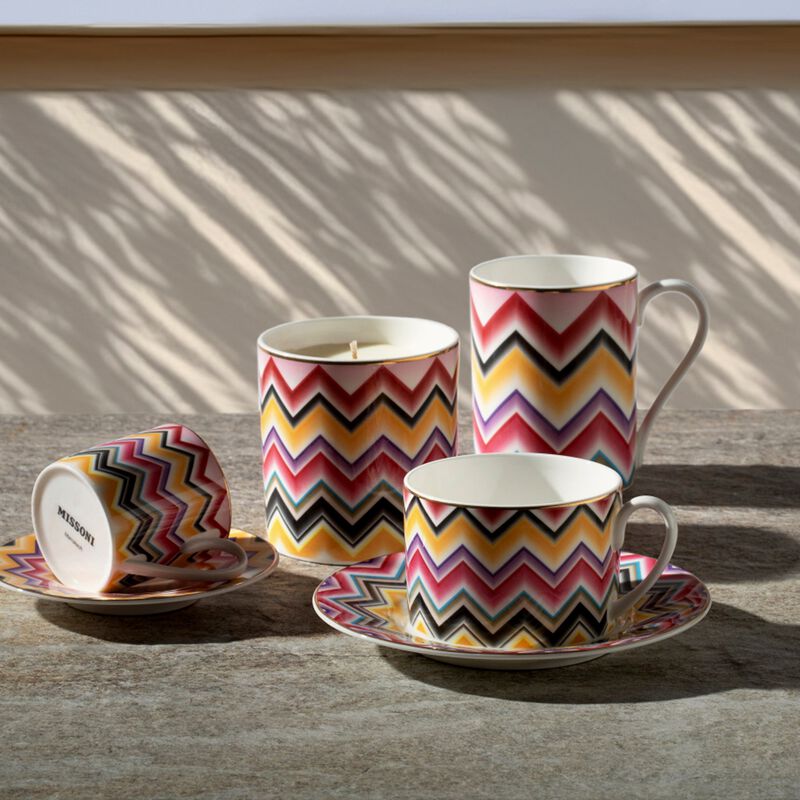 Coffee Cup & Saucer MARRAKECH Set of 6, cup diam. 2.36", H 2.4", saucer diam. 4.72" image number 2