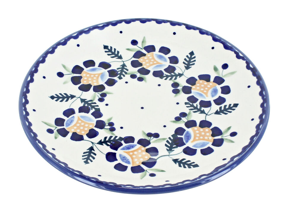 Blue Rose Polish Pottery Susanna Dessert Plate