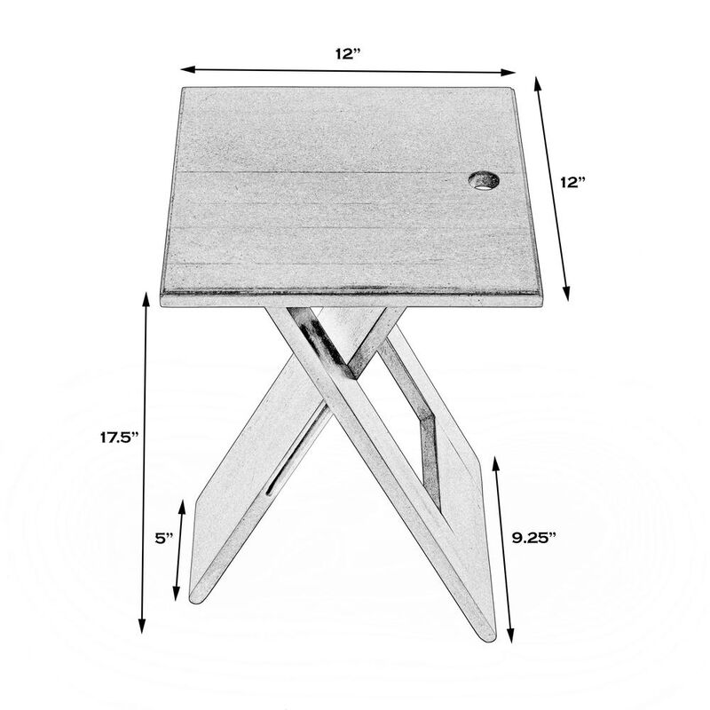 Butler Specialty Hammond Folding Side Table, Dark Brown image number 6