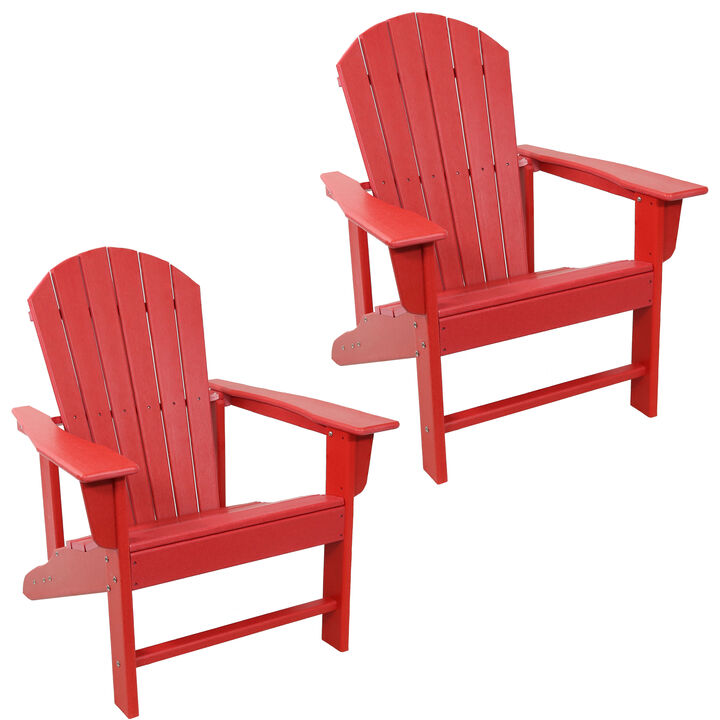 Sunnydaze Upright HDPE Raised Outdoor Adirondack Chair