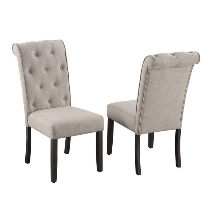 Best Quality Furniture Dining Chairs, Set Of 2, Beige