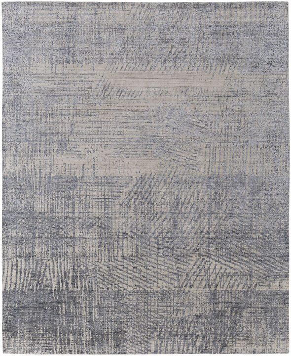 HomeRoots Abstract Hand Woven Worn Faded Area Rug