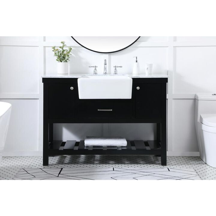 Elegant Kitchen and Bath 48 inch Single bathroom vanity in black