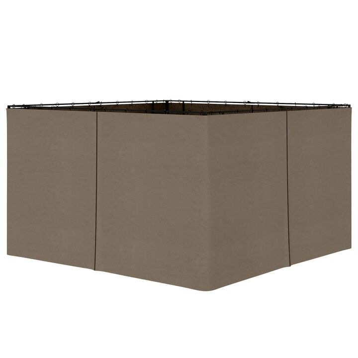 Brown Gazebo Walls: 10'x12' Universal 4-Panel Sidewall Set