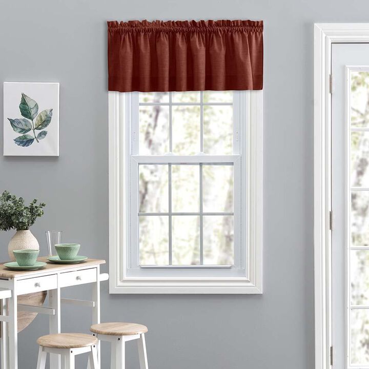 Ellis Curtain Lisa Solid Color Poly Cotton Duck Fabric Tailored Valance 58" x 15"