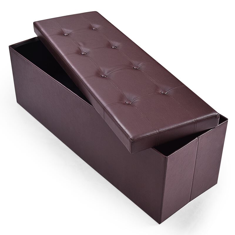 Large Folding Ottoman Storage Seat