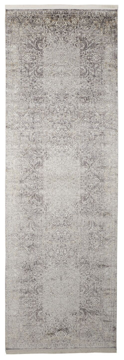 HomeRoots Oriental Power Loom Worn Faded Area Rug