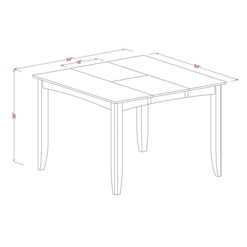 Fairwinds Gathering Counter Height Dining Square 54" Table with 18" Butterfly Leaf finished in Cappuccino