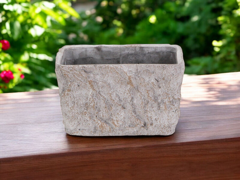 Speckle Glaze Cement Rectangular Planter for Indoor and Outdoor Plants