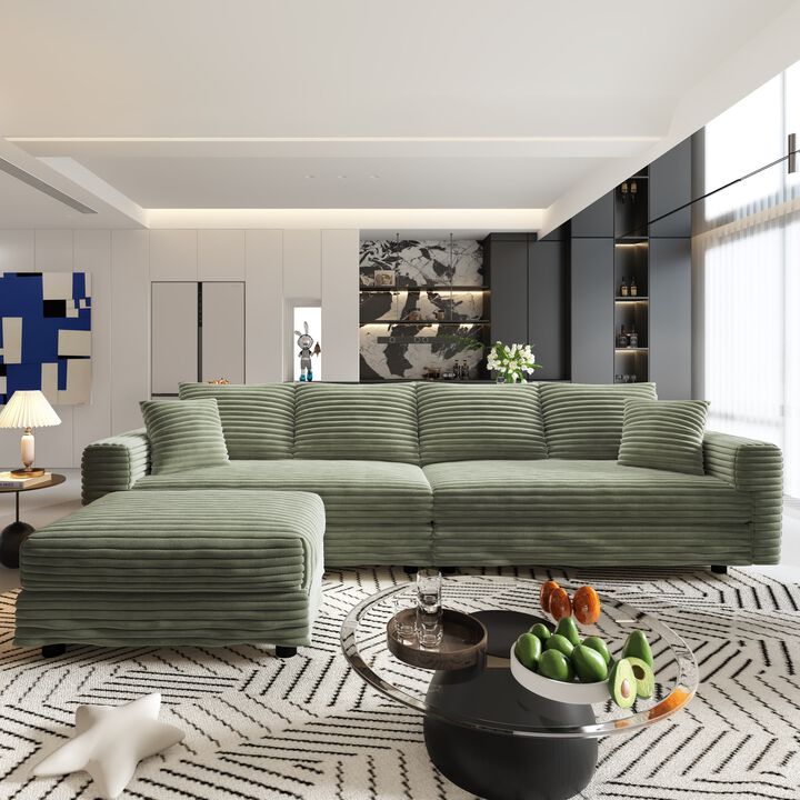 Zaklan Plush Corduroy Sofa