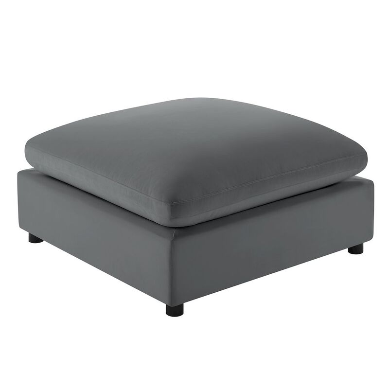 Casella Charcoal Fabric Ottoman