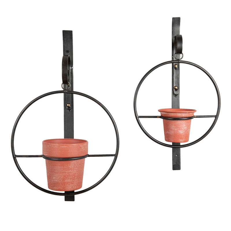 Tivoli 2-Piece Metal Hanging Planter Set