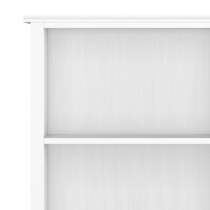 Artisan SOLID WOOD 72 inch x 26 inch Contemporary 5 Shelf Bookcase in White