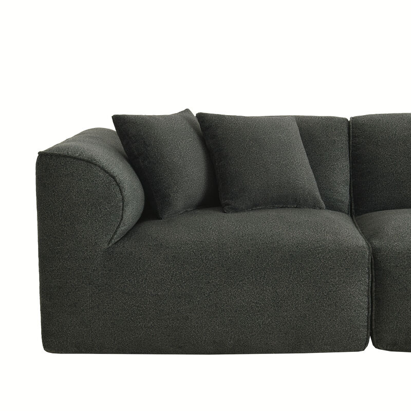 Merax U_Style Luxury living room double-needle cut velvet sofa