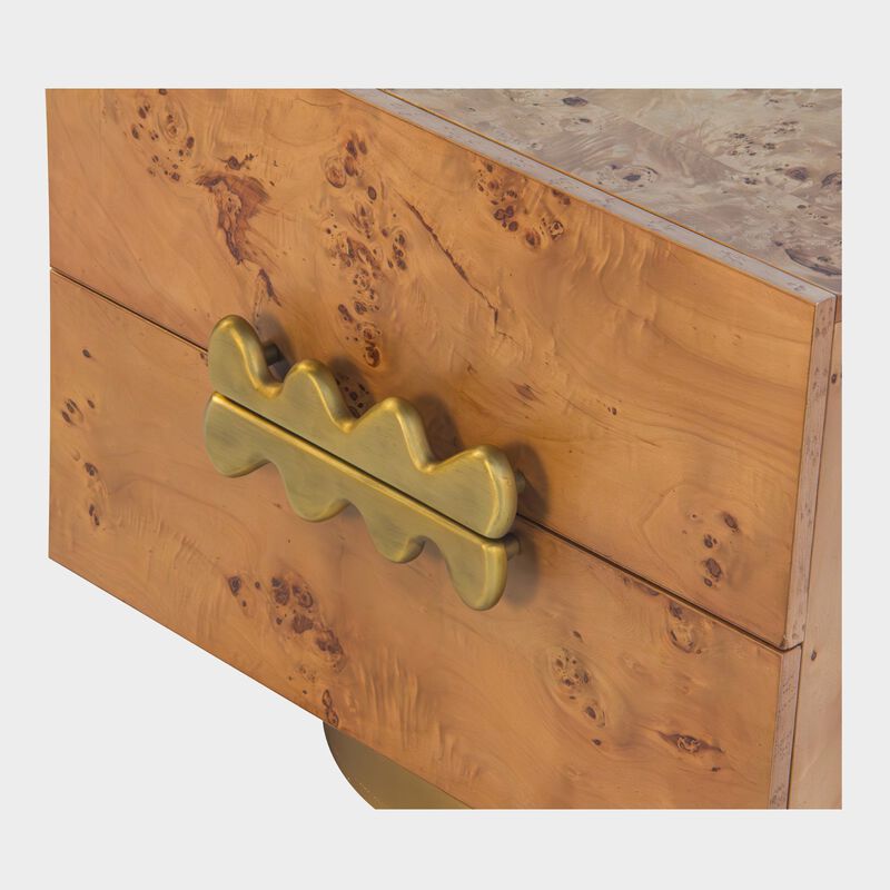 Wavefront Burl Nightstand